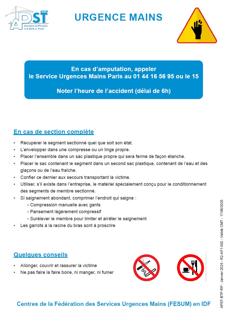 Urgence mains - APST